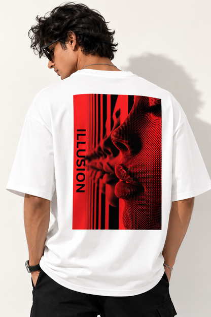 ILLUSION OVERSIZED PREMIUM GRAPHIC TSHIRT