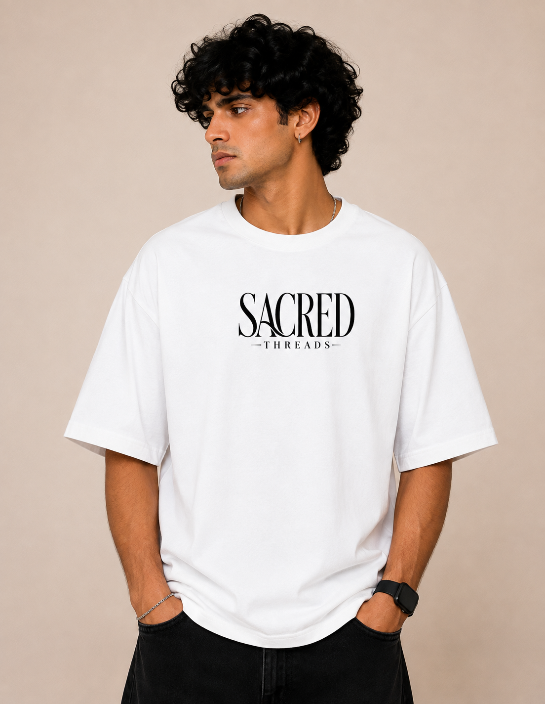 SACRED THREAD SIGNATURE OVERSIZED PREMIUM TSHIRT