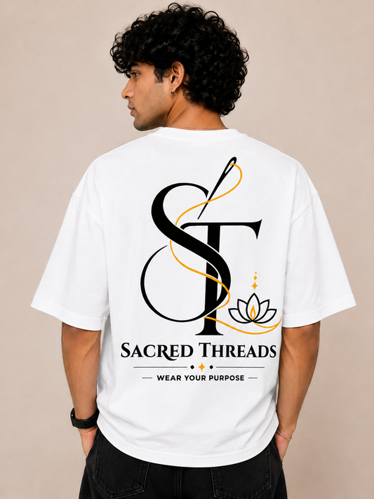 SACRED THREAD SIGNATURE OVERSIZED PREMIUM TSHIRT